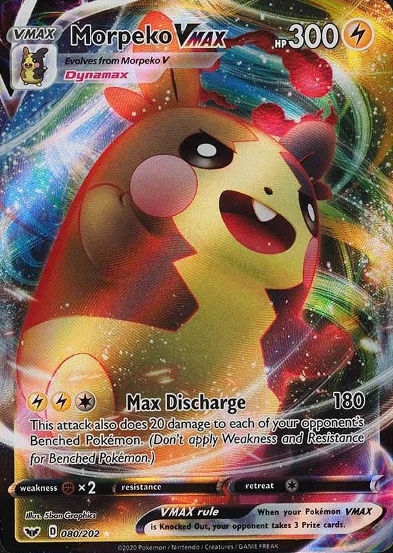 2020 Pokemon Sword & Shield Full Art/Morpeko Vmax #080 TCG Card