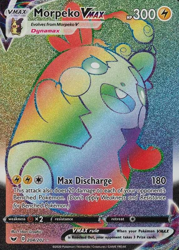 2020 Pokemon Sword & Shield Full Art/Morpeko Vmax #204 TCG Card