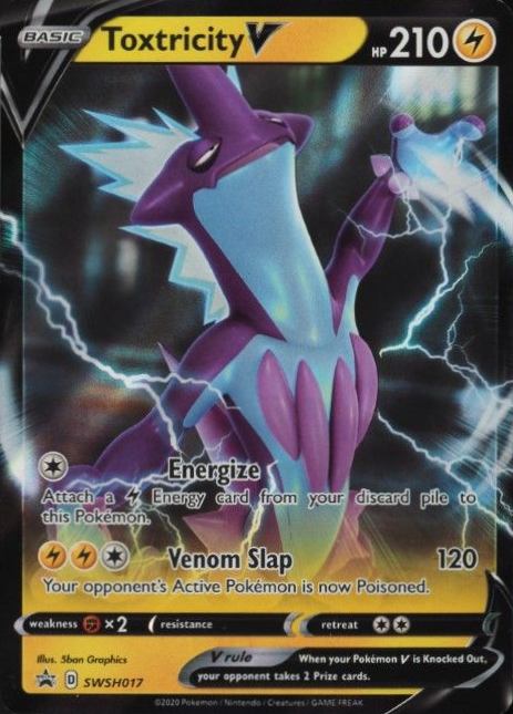 2020 Pokemon Sword & Shield Black Star Promo Toxtricity V #017 TCG Card