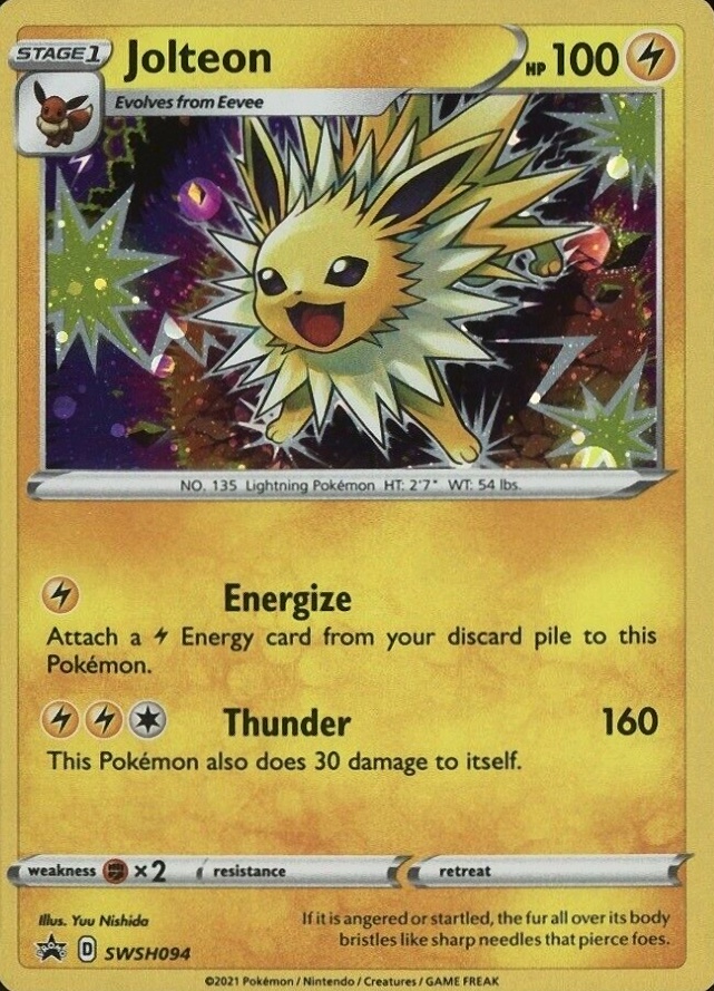 2021 Pokemon Sword & Shield Black Star Promo Jolteon-Holo #094 TCG Card