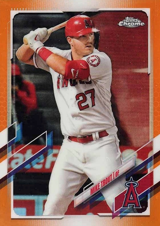 2021 Topps Chrome Mike Trout #27 Baseball Card