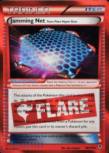 2014 Pokemon XY Phantom Forces Jamming Net-Holo #98 TCG Card