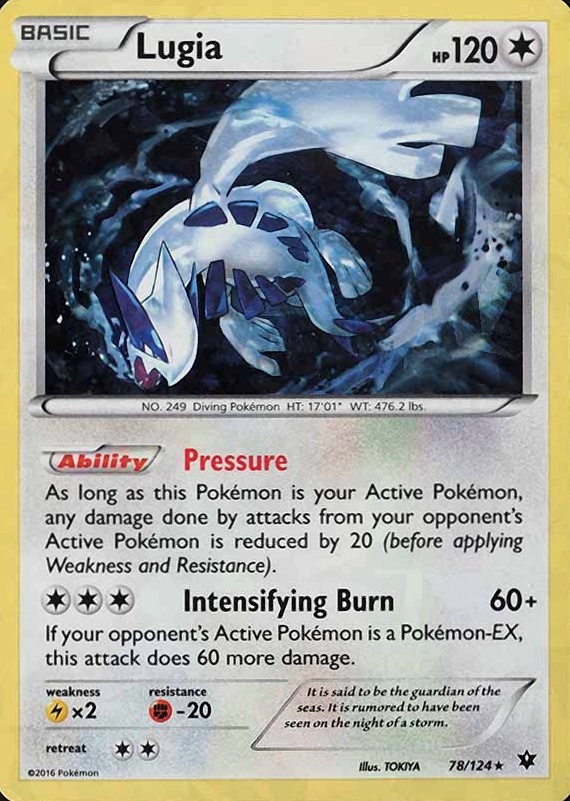 2016 Pokemon XY Fates Collide Lugia-Holo #78 TCG Card