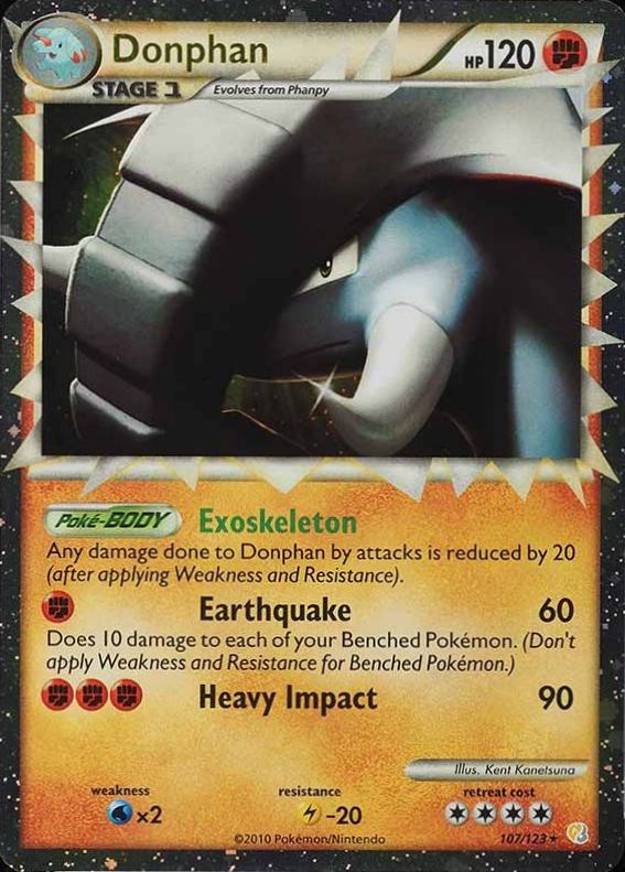 2010 Pokemon Heartgold & Soulsilver Donphan-Holo #107 TCG Card