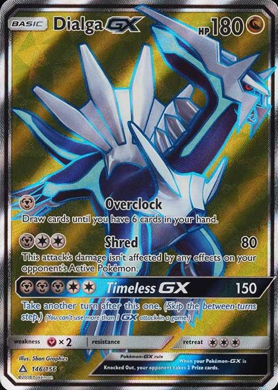 2018 Pokemon Sun & Moon Ultra Prism Full Art/Dialga GX #146 TCG Card