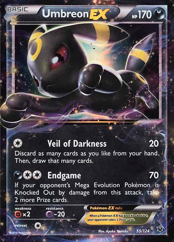 2016 Pokemon XY Fates Collide Umbreon EX #55 TCG Card