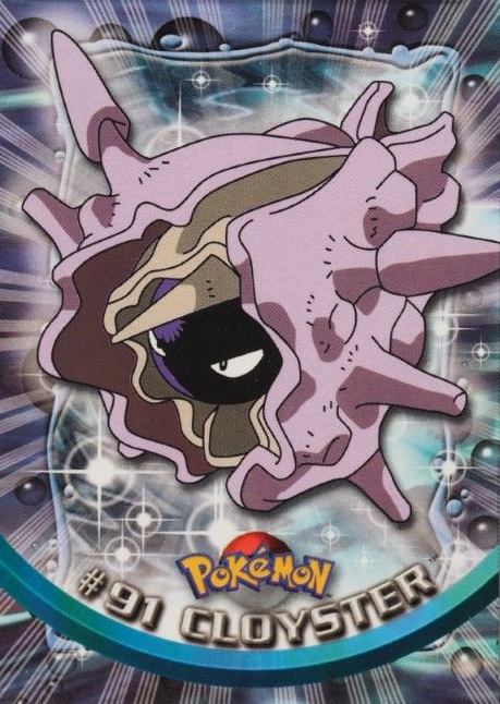 2000 Topps Pokemon TV Animation Series 2 Cloyster #91 TCG Card