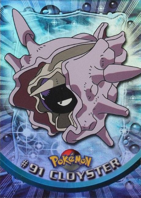 2000 Topps Pokemon TV Animation Series 2 Cloyster #91 TCG Card