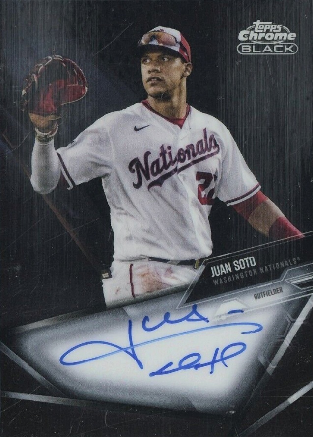 2021 Topps Chrome Black Autographs Juan Soto #JS Baseball Card