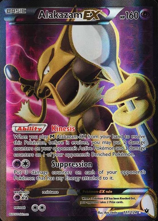 2016 Pokemon XY Fates Collide Full Art/Alakazam EX #117 TCG Card