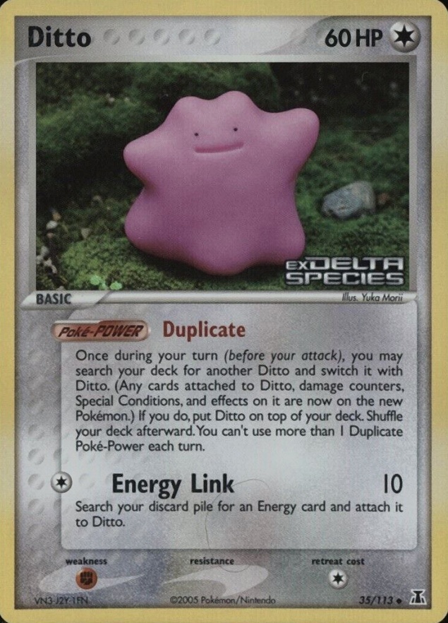 2005 Pokemon EX Delta Species Ditto-Reverse Foil #35 TCG Card