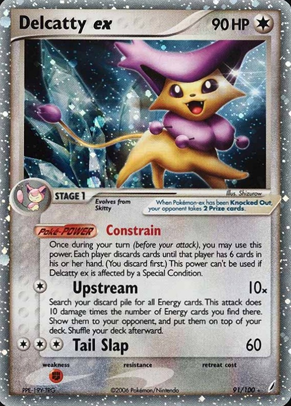 2006 Pokemon EX Crystal Guardians Delcatty EX-Holo #91 TCG Card