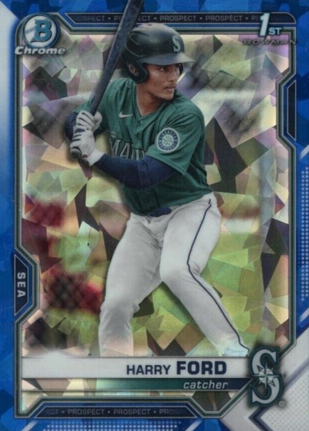 2021 Bowman Draft Chrome Sapphire Edition Harry Ford #BDC1 Baseball Card