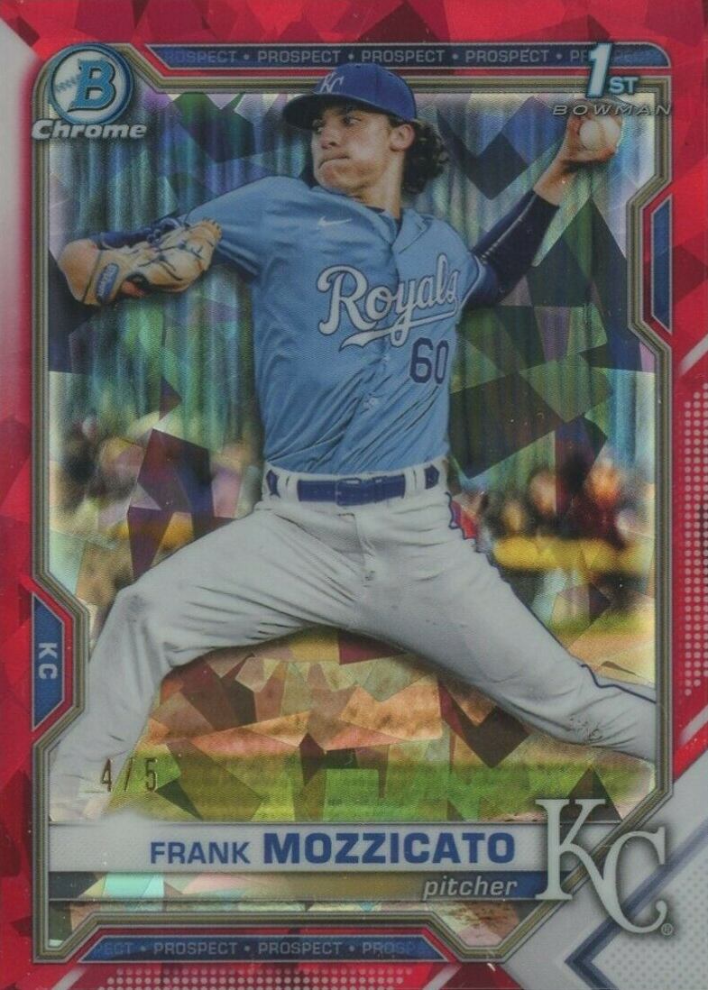 2021 Bowman Draft Chrome Sapphire Edition Frank Mozzicato #BDC95 Baseball Card