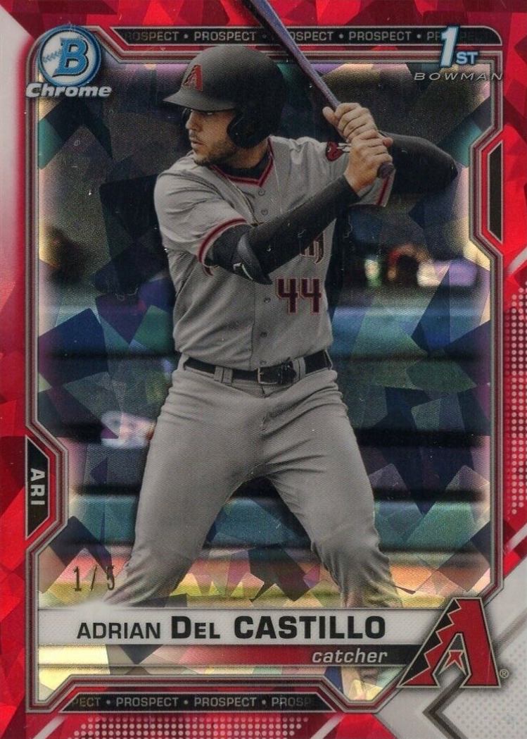 2021 Bowman Draft Chrome Sapphire Edition Adrian Del Castillo #BDC108 Baseball Card