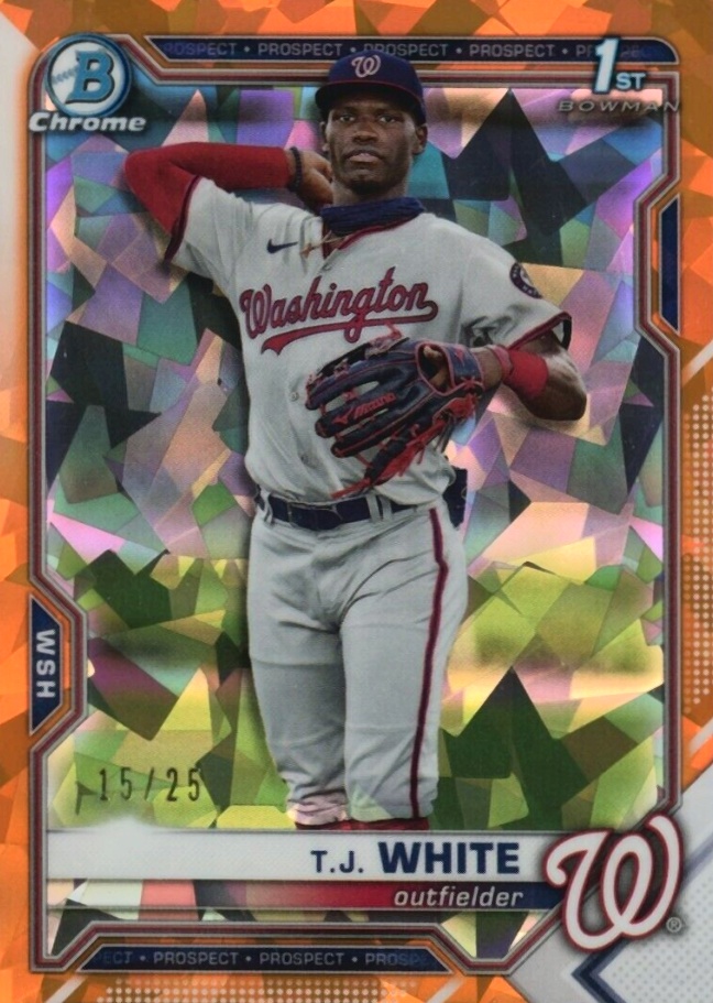 2021 Bowman Draft Chrome Sapphire Edition T.J. White #BDC157 Baseball Card