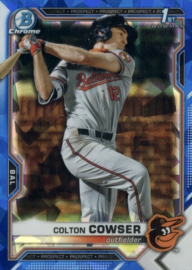 2021 Bowman Draft Chrome Sapphire Edition Colton Cowser #BDC166 Baseball Card