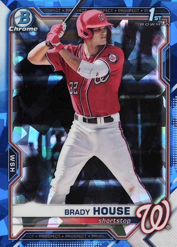 2021 Bowman Draft Chrome Sapphire Edition Brady House #BDC186 Baseball Card