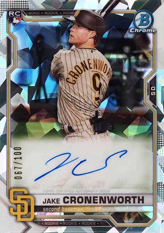 2021 Bowman Chrome Rookie Autographs Jake Cronenworth #CRAJCR Baseball Card