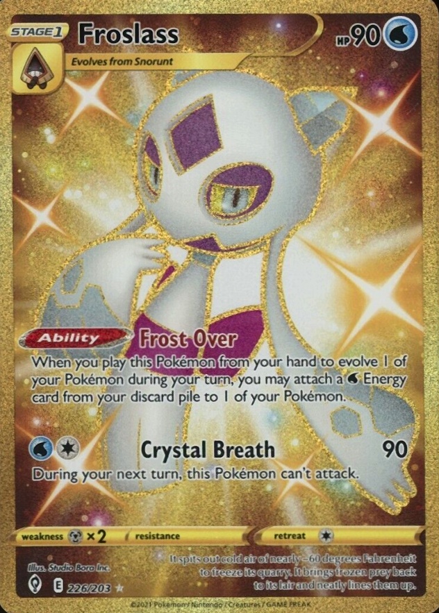 2021 Pokemon Sword & Shield Evolving Skies Full Art/Froslass #226 TCG Card