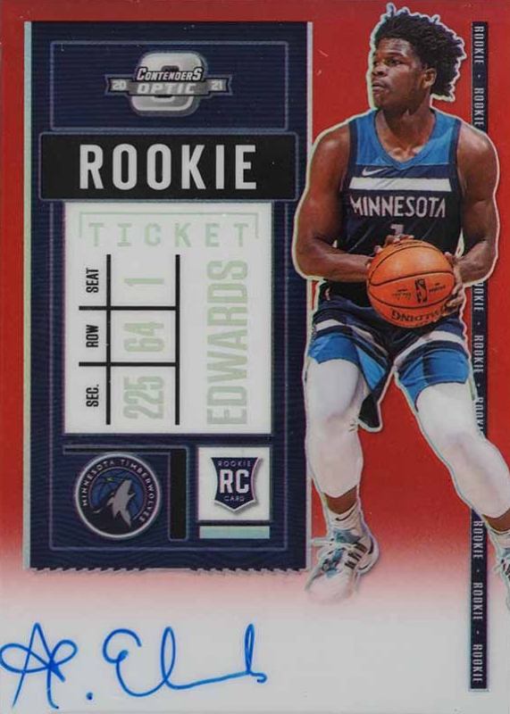 2020 Panini Contenders Optic Anthony Edwards #137 Basketball Card