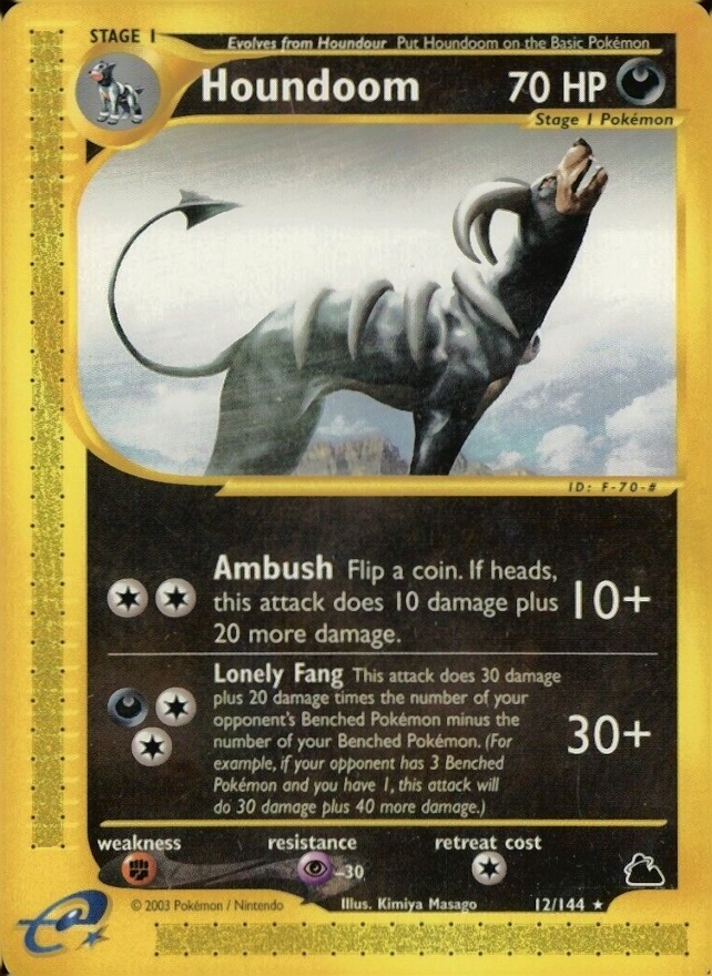 2003 Pokemon Skyridge Houndoom #12 TCG Card