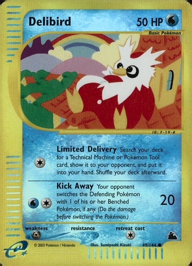 2003 Pokemon Skyridge Delibird-Reverse Foil #49 TCG Card