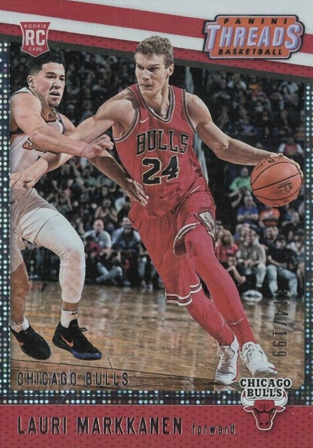 2017 Panini Threads Lauri Markkanen #100 Basketball Card