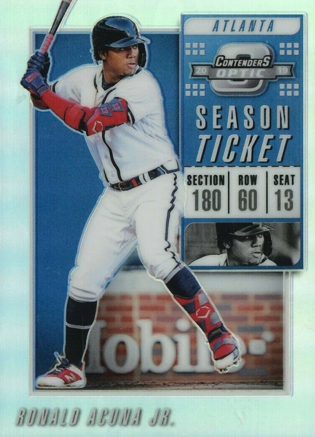 2019 Panini Chronicles Contenders Optic Season Ticket Ronald Acuna Jr. #18 Baseball Card