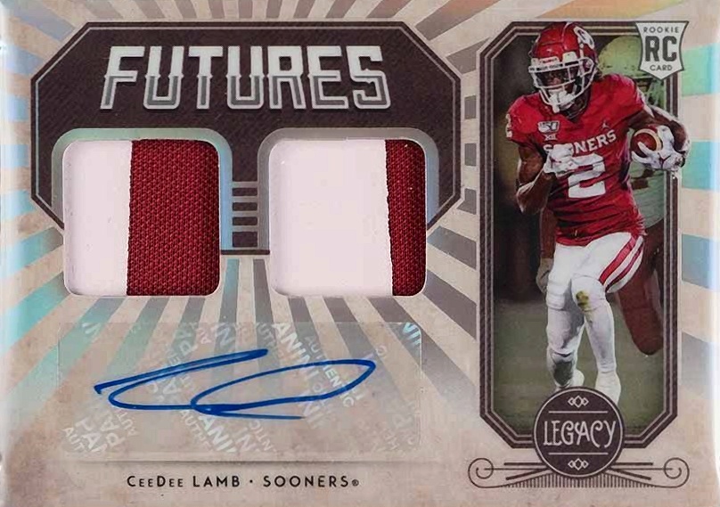 2020 Panini Legacy Futures Dual Patch Autographs Ceedee Lamb #FDCL Football Card