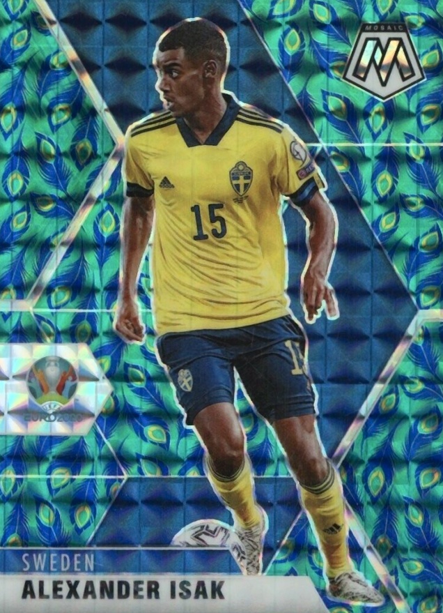 2020 Panini Mosaic UEFA Euro 2020 Alexander Isak #174 Soccer Card