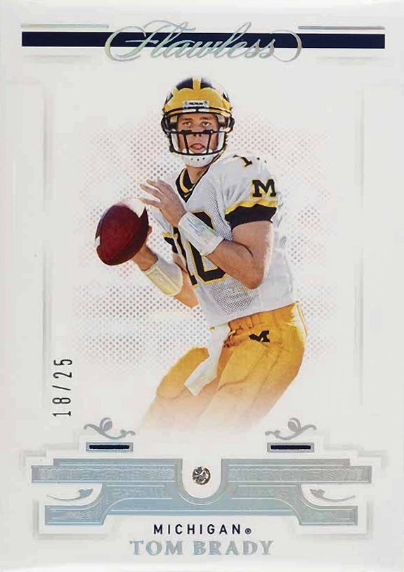 2021 Panini Flawless Collegiate Tom Brady #166 Football Card