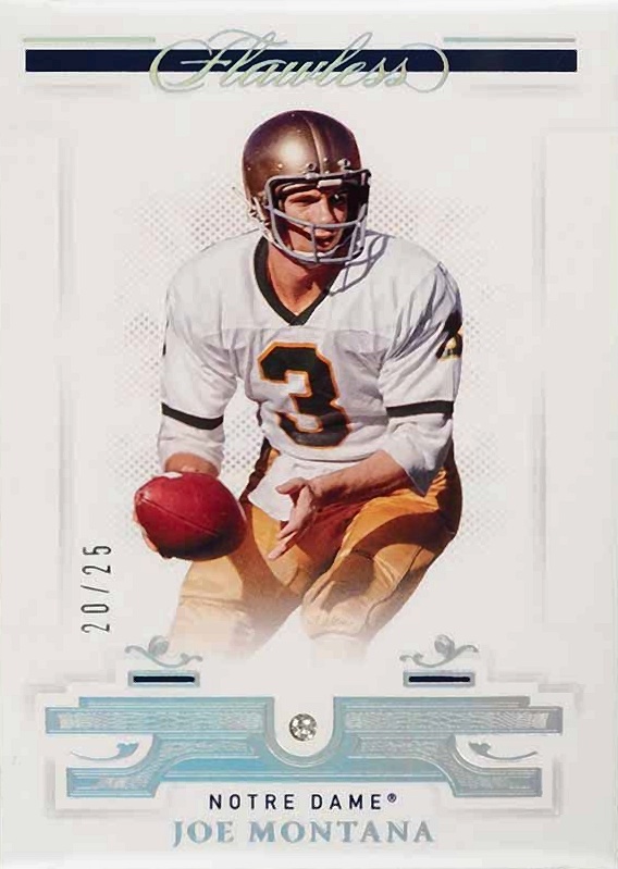 2021 Panini Flawless Collegiate Joe Montana #186 Football Card