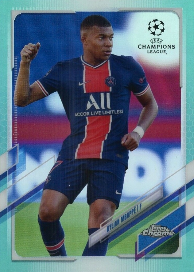 2020 Topps Chrome UEFA Champions League Kylian Mbappe #95 Soccer Card