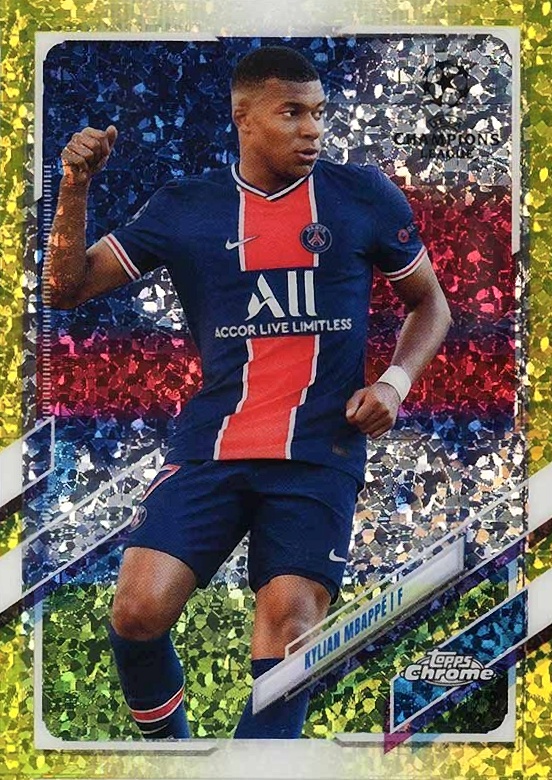 2020 Topps Chrome UEFA Champions League Kylian Mbappe #95 Soccer Card