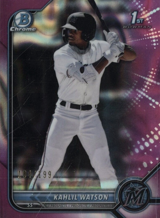 2022 Bowman Chrome Prospects Kahlil Watson #BCP3 Baseball Card