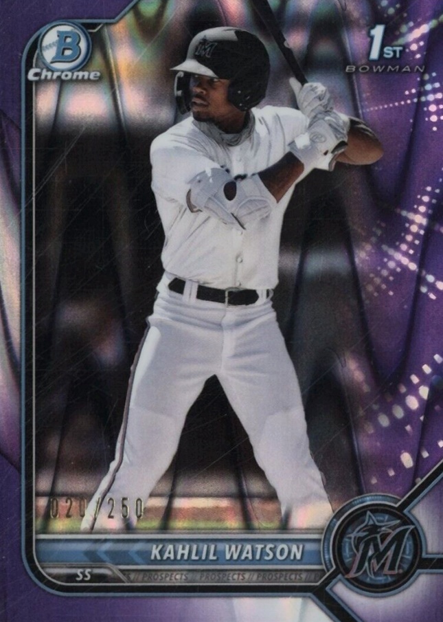 2022 Bowman Chrome Prospects Kahlil Watson #BCP3 Baseball Card