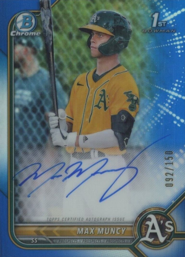 2022 Bowman Chrome Prospect Autographs Max Muncy #CPAMMU Baseball Card