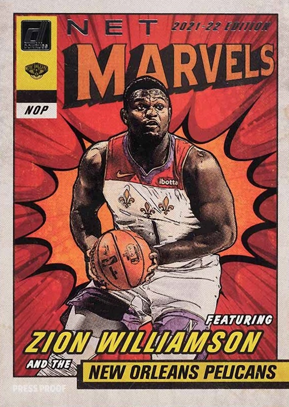 2021 Panini Donruss Net Marvels Zion Williamson #6 Basketball Card
