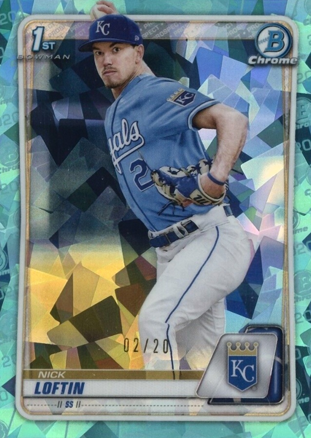 2020 Bowman Draft Chrome Sapphire Edition Nick Loftin #BD14 Baseball Card