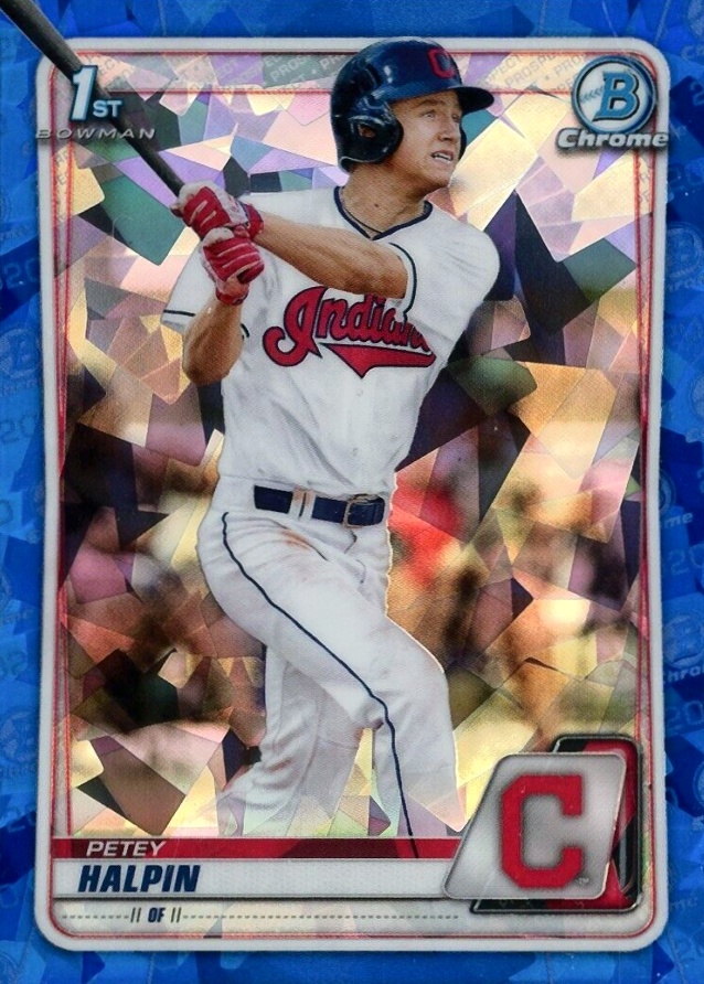 2020 Bowman Draft Chrome Sapphire Edition Petey Halpin #BD69 Baseball Card