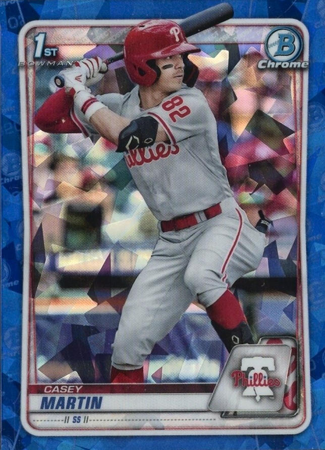 2020 Bowman Draft Chrome Sapphire Edition Casey Martin #BD73 Baseball Card