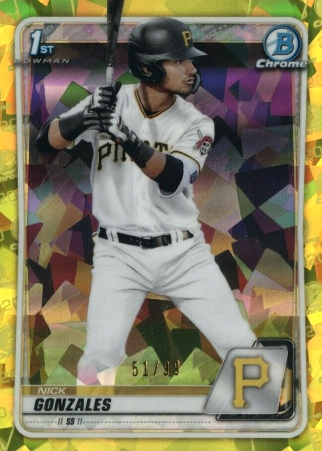 2020 Bowman Draft Chrome Sapphire Edition Nick Gonzales #BD81 Baseball Card