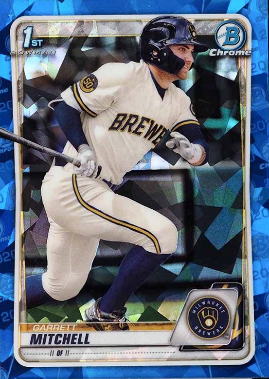 2020 Bowman Draft Chrome Sapphire Edition Garrett Mitchell #BD118 Baseball Card