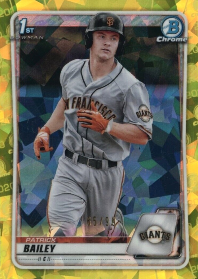 2020 Bowman Draft Chrome Sapphire Edition Patrick Bailey #BD146 Baseball Card