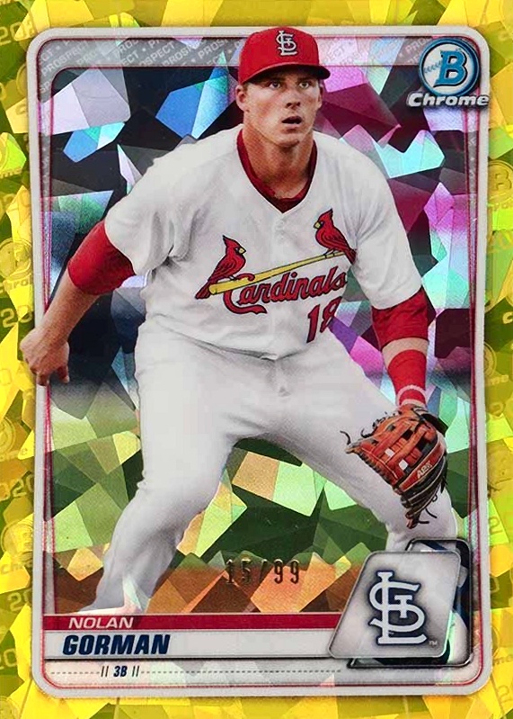 2020 Bowman Draft Chrome Sapphire Edition Nolan Gorman #BD194 Baseball Card