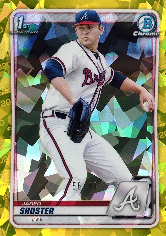 2020 Bowman Draft Chrome Sapphire Edition Jared Shuster #BD16 Baseball Card