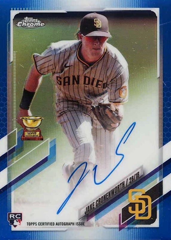 2021 Topps Chrome Rookie Autographs Jake Cronenworth #RAJC Baseball Card