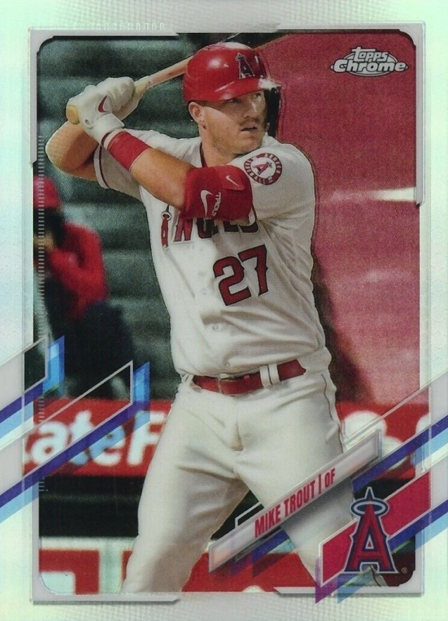 2021 Topps Chrome Mike Trout #27 Baseball Card