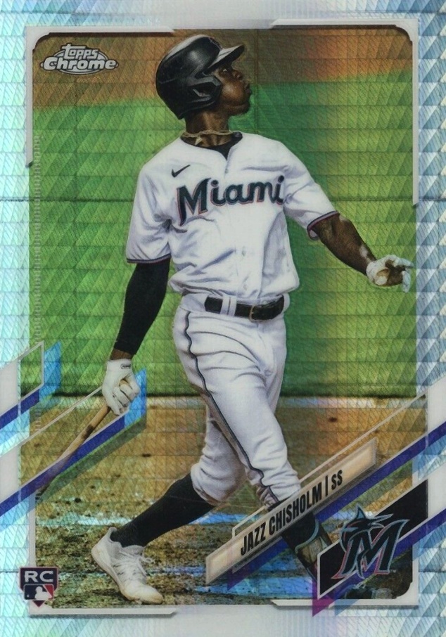 2021 Topps Chrome Jazz Chisholm #144 Baseball Card